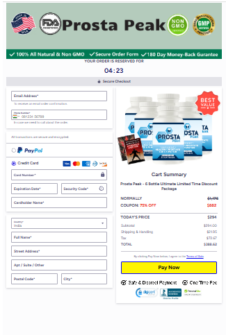 Prosta Peak order page